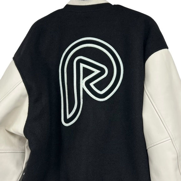 Black Varsity Jacket L Streetwear Oversized Y2K Letterman Bomber (PlugPlay) - Picture 11 of 15